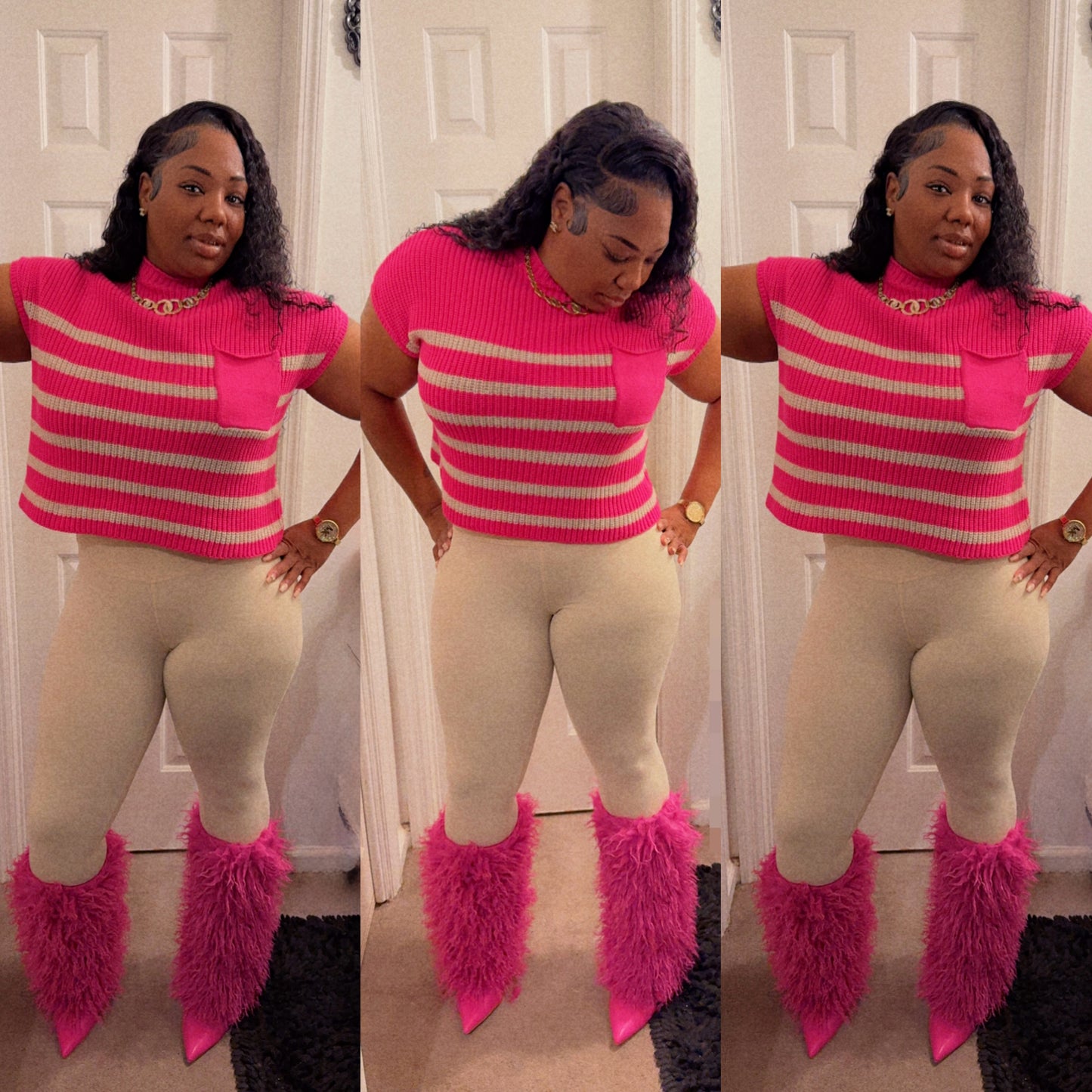 Striped Me Down Comfy Sweater Legging Set
