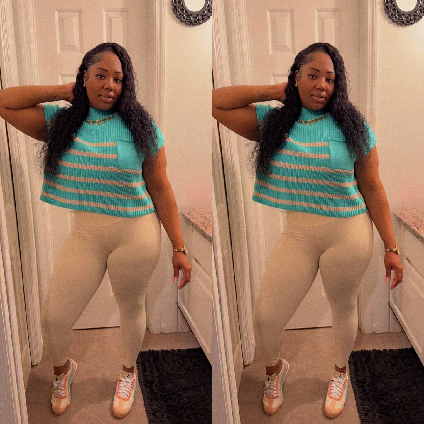 Striped Me Down Comfy Sweater Legging Set