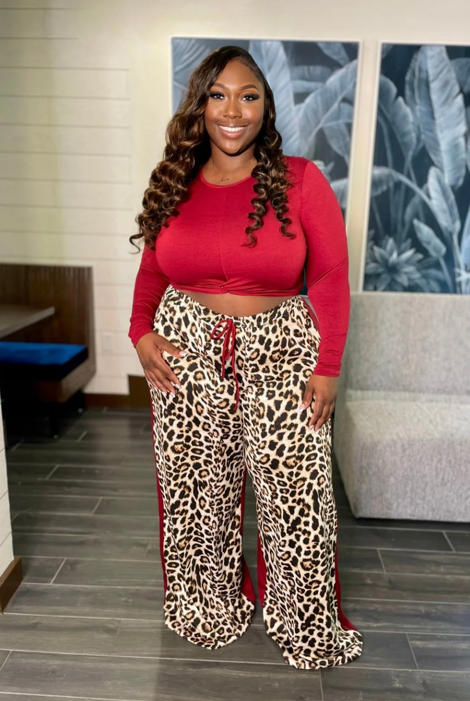 Plus Size Cheetah Babe Set