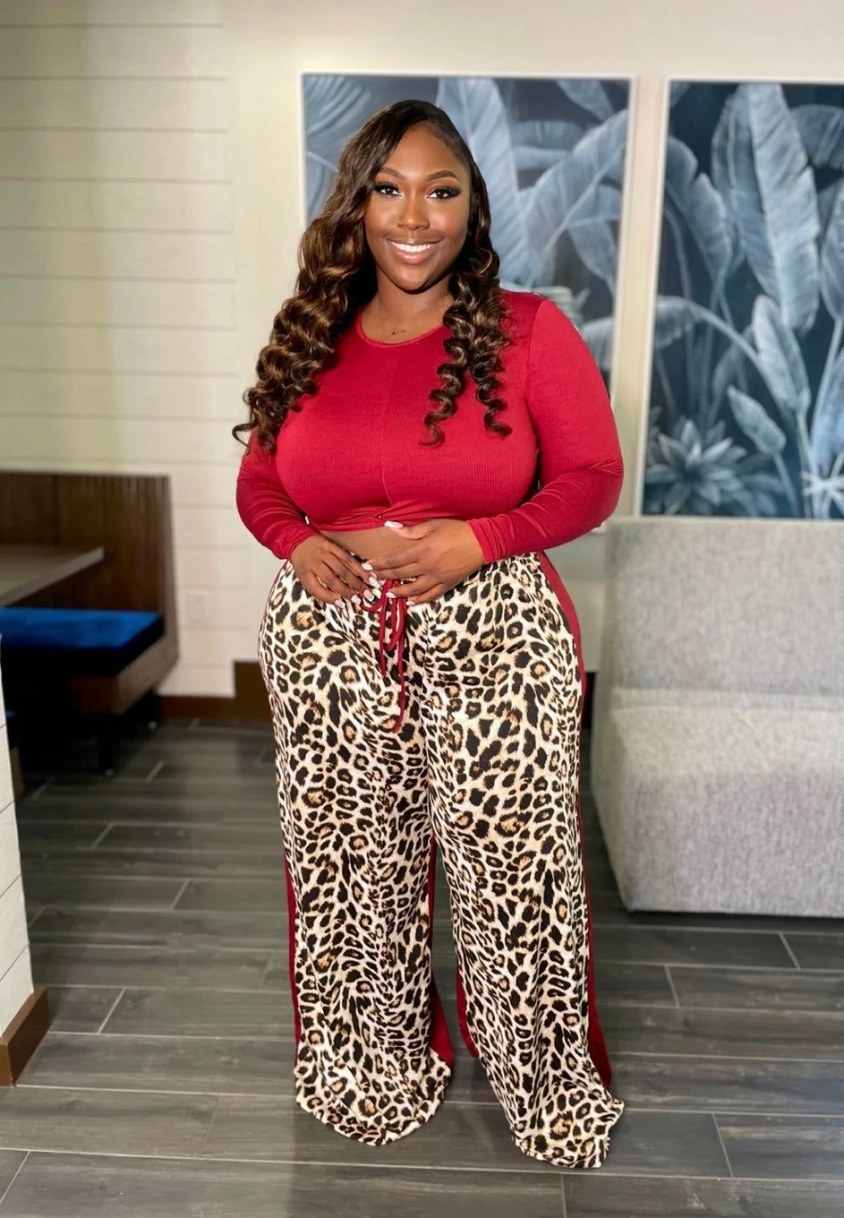 Plus Size Cheetah Babe Set